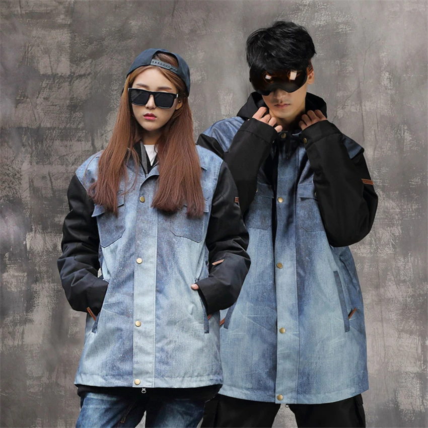 Зимняя женская мужская лыжная куртка непромокаемая ветрозащитная Теплая Лыжная