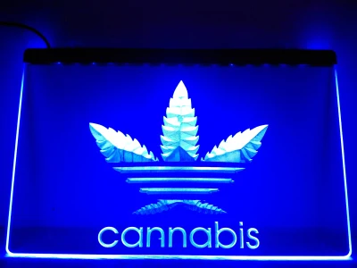 

LB765- Cannabis Hemp Leaf Weed High Life NEW Light Sign