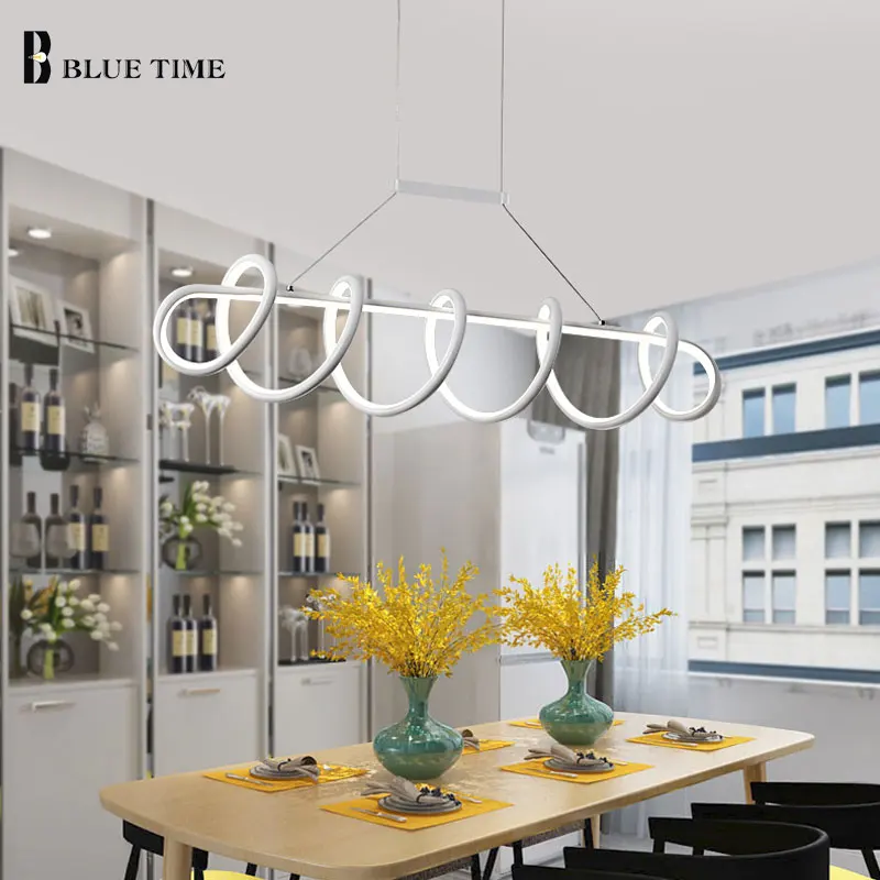 Black&ampWhite Modern LED Pendant Light For Living Room Dining room Kitchen Ceiling Mounted Lamp Led lamp Hanging Home | Лампы и