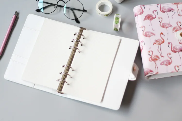 

Harphia binder planner A6 travel journals ring loose leaf printed notebook spiral planners creative diary agenda gift organizer