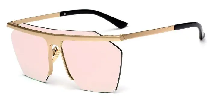 LKK one large rimless sunglasses hot sale women men silver mirror shades fashion brand sun glasses female UV400 | Аксессуары для