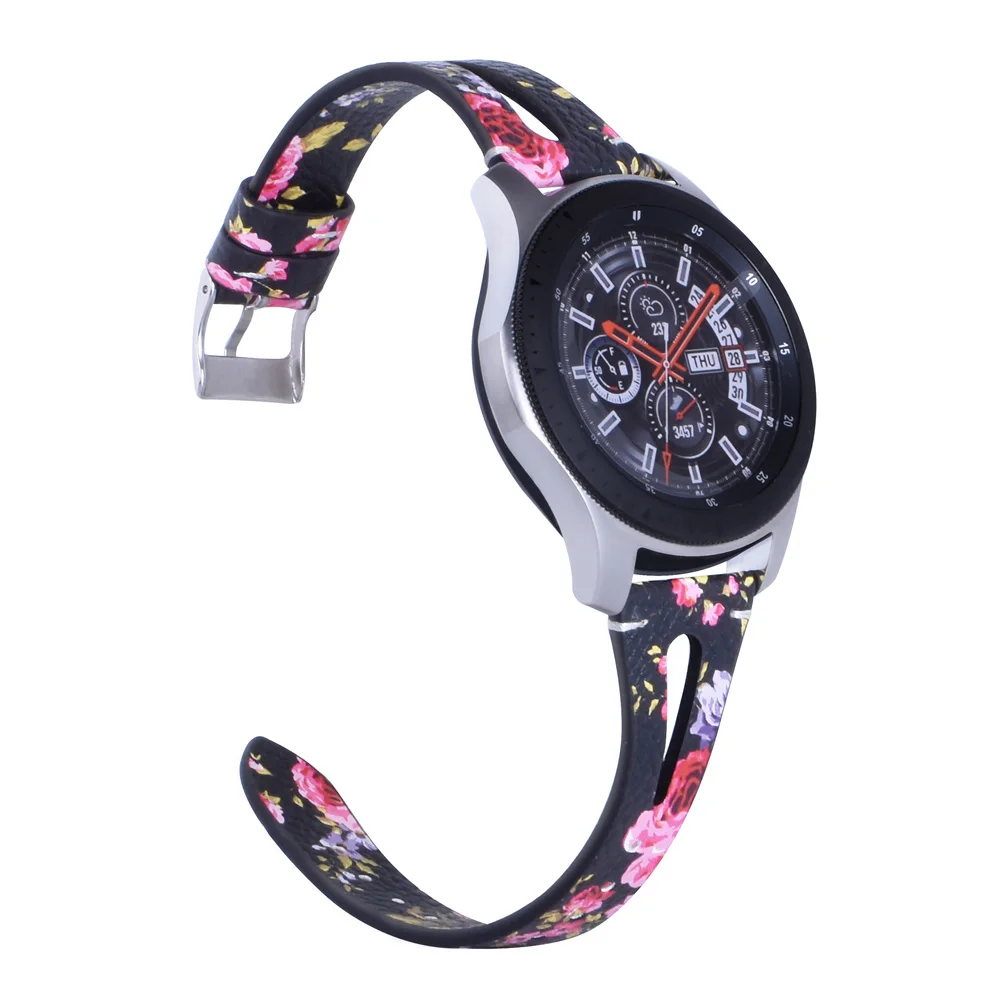 BlackPink Кожаный ремешок для samsung Galaxy Watch 42 мм 46 мм, ремешок из натуральной кожи, сменный Браслет для Galaxy Watch Active Galaxy - Цвет ремешка: BlackPink