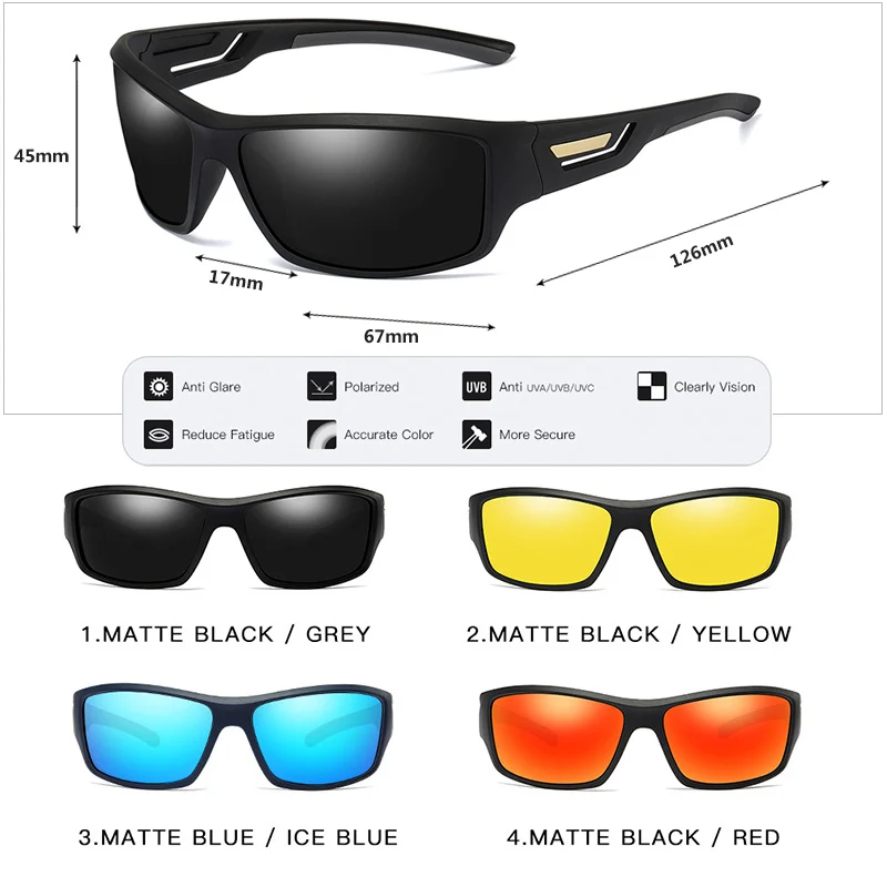 Fashion Windproof Polarized Sunglasses Men Brand Designer Travel Male Mirror Sun Glasses Driving Anti-UV Oculos De Sol Masculino