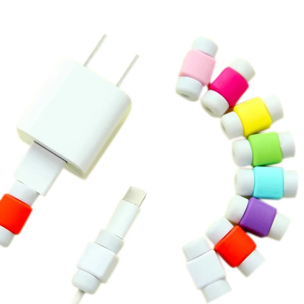 10 шт./компл. мини защита для usb кабеля IPhone X XS XR IPad кабели наушников Защитный чехол