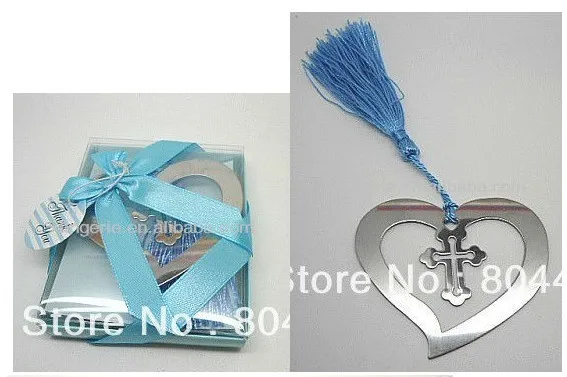 

Wedding favor Cross Heart Bookmark baby shower bookmark 30pcs/lot