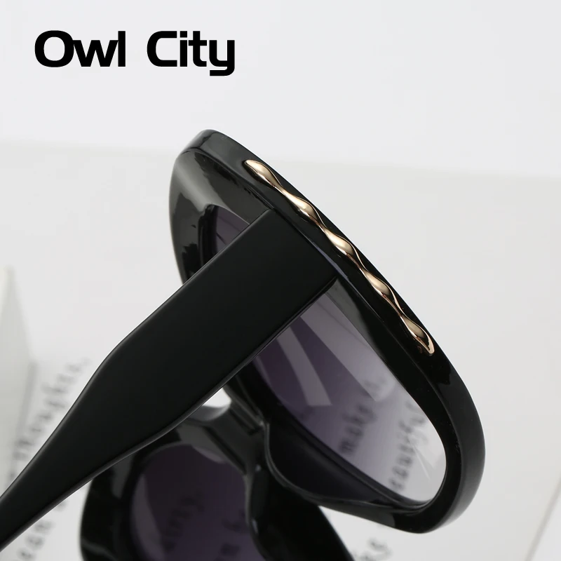 Женские квадратные солнцезащитные очки Owl City винтажные большие градиентные uv400 в