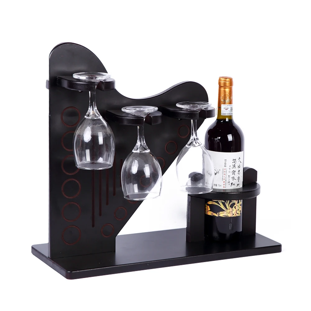 

Creative wooden wine rack harp shape wine glass holder living room kitchen goblet storage rack wx6291154