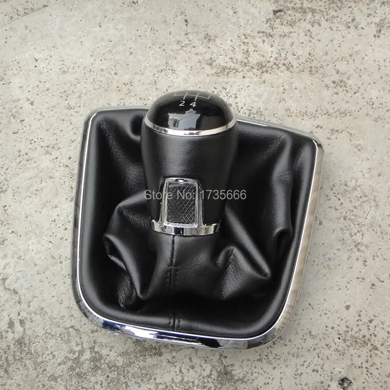 Новый стиль 5 скоростей Черный Ручной Чехол для рычага переключения передач VW 2013