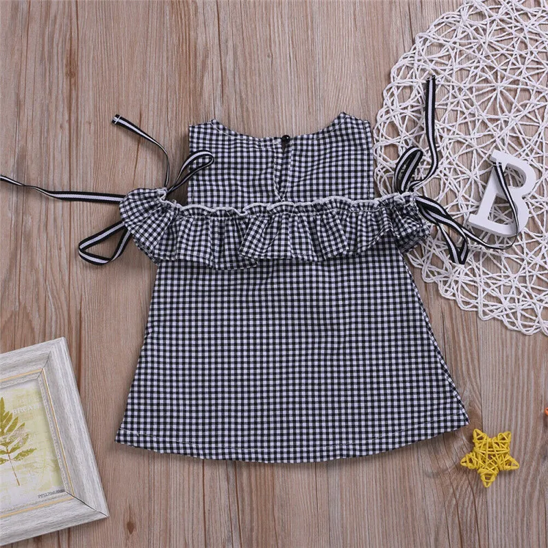 Kids Dresses For Girls 0-24M Newborn Toddler Plaid Dress Pageant Party Tutu Outfits Clothes Baby | Мать и ребенок