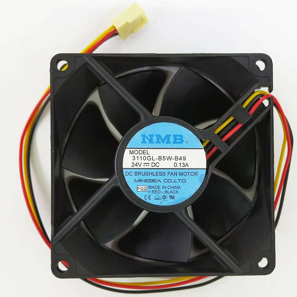 

1pc 3110GL-B5W-B49 24V 0.13A 3-wire cooling fan 80*80*25MM