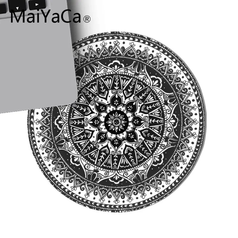 MaiYaCa простой дизайн Мандала DIY женский круглый коврик для мыши уникальный