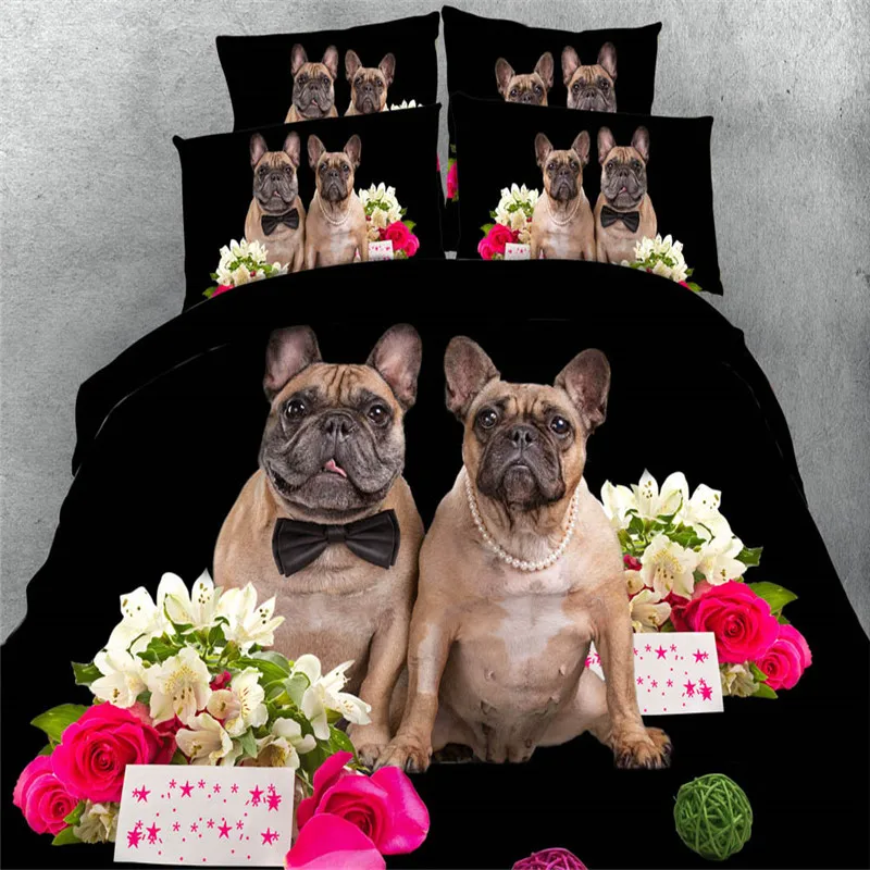 Free shipping 3d leopard wolf elephant dog lion bedding set 1 duvet cover&2 pillow cases twin/full/queen/king/super king size | Дом и сад