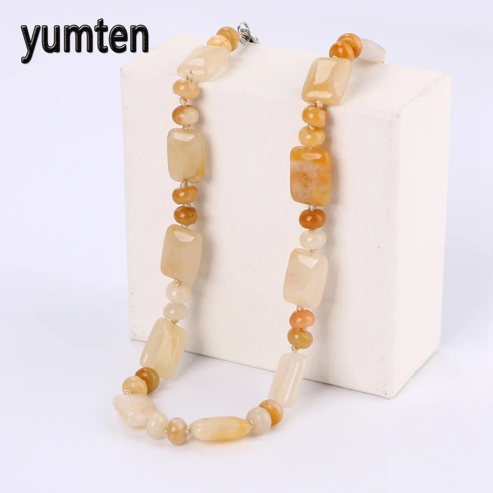 Юмбен топаз ожерелье мощность натуральный камень кристалл Квадрат Мужчины