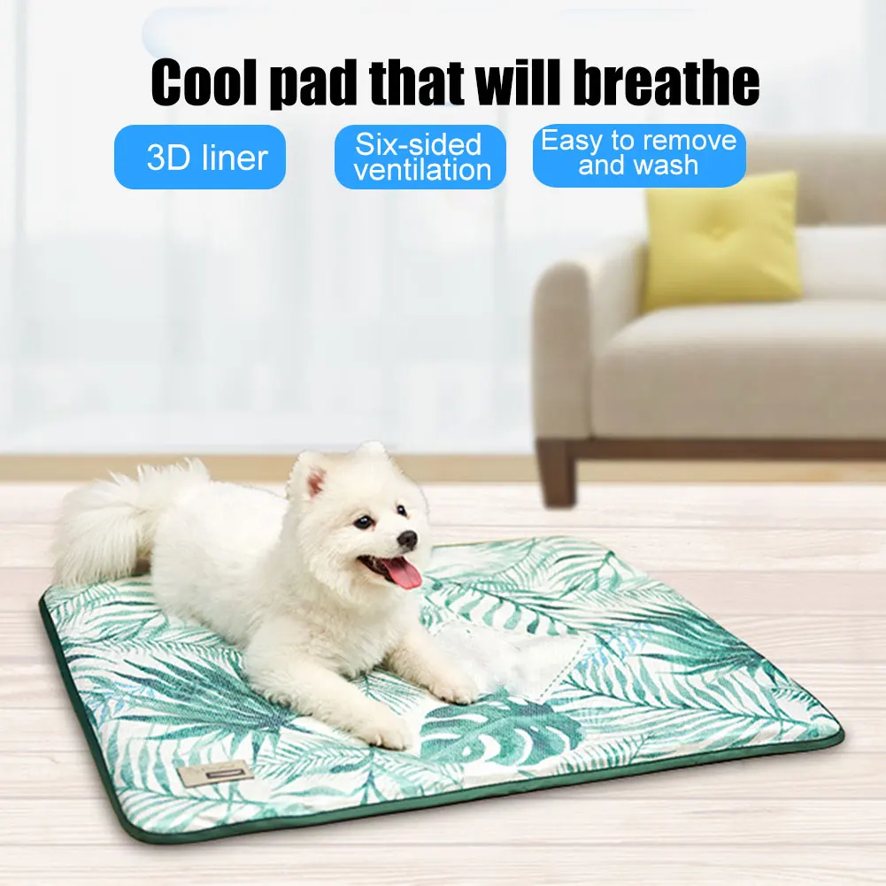 Лучший охлаждающий коврик для домашних животных мягкий дышащий Съемный моющийся