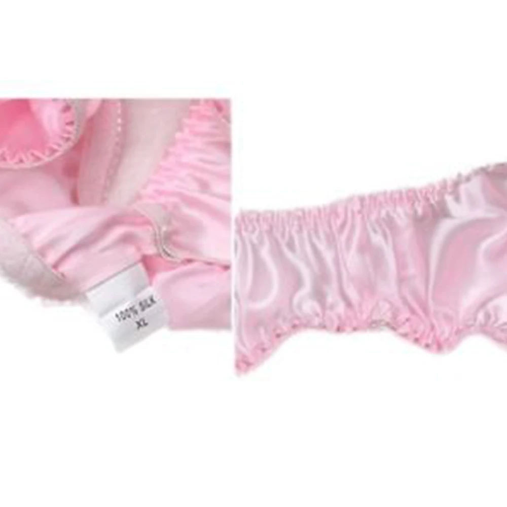 Однотонные эластичные женские трусы из натурального шелка 1 шт. со средней