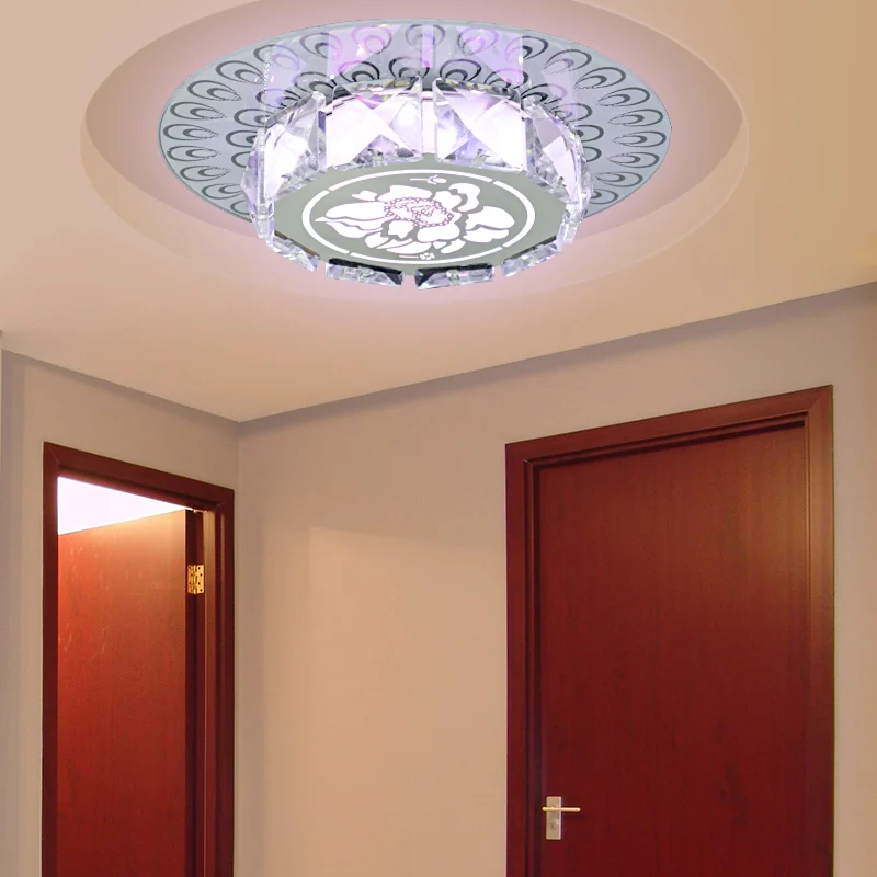 Светильник потолочный LED диаметром 18 см Colorpai 6W Luxury Light Fashion с кристаллами, 220-240V 3W, бесплатная доставка.