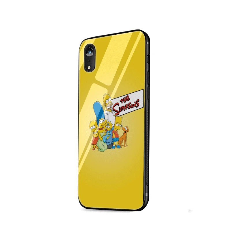 Чехол для мобильного телефона Desxz стеклянные Симпсоны iPhone X XR XS Max 6 6s 7 8 Plus 5 5S SE |