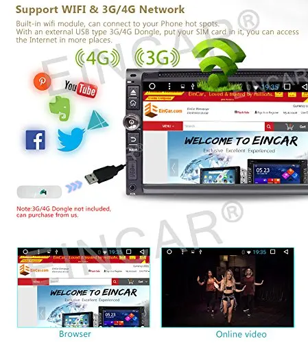 Спереди/backup Камера + 6.95 'ɽvd-плеер Android 6.0 в тире автомагнитол двойной 2din GPS