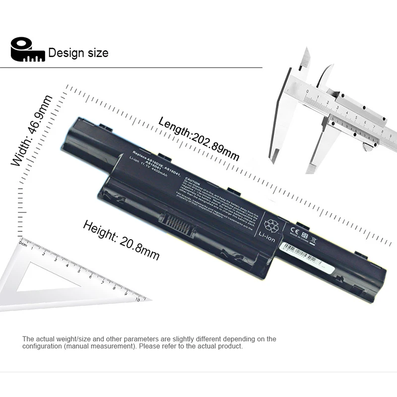Аккумулятор для ноутбука Acer Aspire AS10D31 4400 мАч 6 ячеек AS10D51 AS10D61 AS10D71 AS10D75 AS10D81 V3 5741 5560 G |