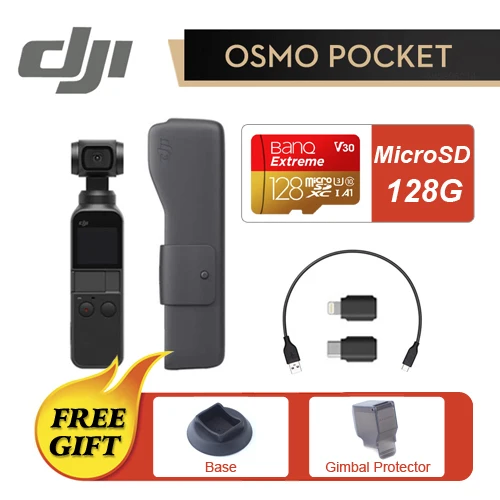 DJI Osmo карман самый маленький 3-осевая стабилизированная ручной Камера с 4K 60fps видео бренд DJI мини Osmo - Цвет: OSMO POCKET-128G