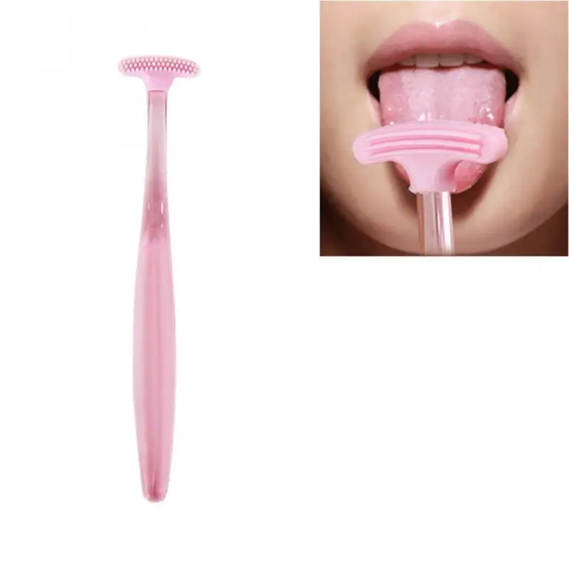 Скребок резиновый для языка унисекс многоразовая ручная зубная щетка в форме