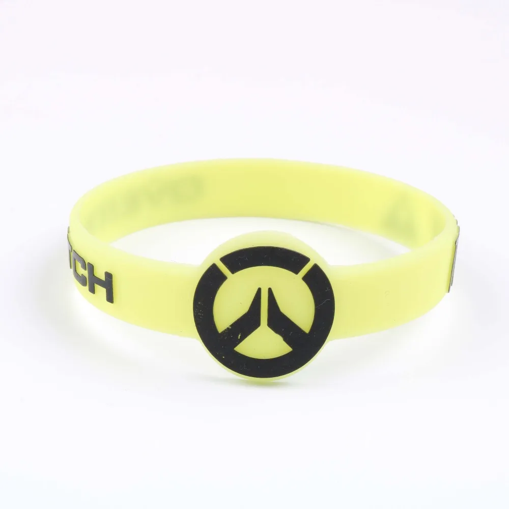 Абсолютно светящийся силиконовый браслет Overwatch OW, игровой браслет для женщин и мужчин, развлекательный мужской браслет с Т-образным логотипом, браслет Pulsera