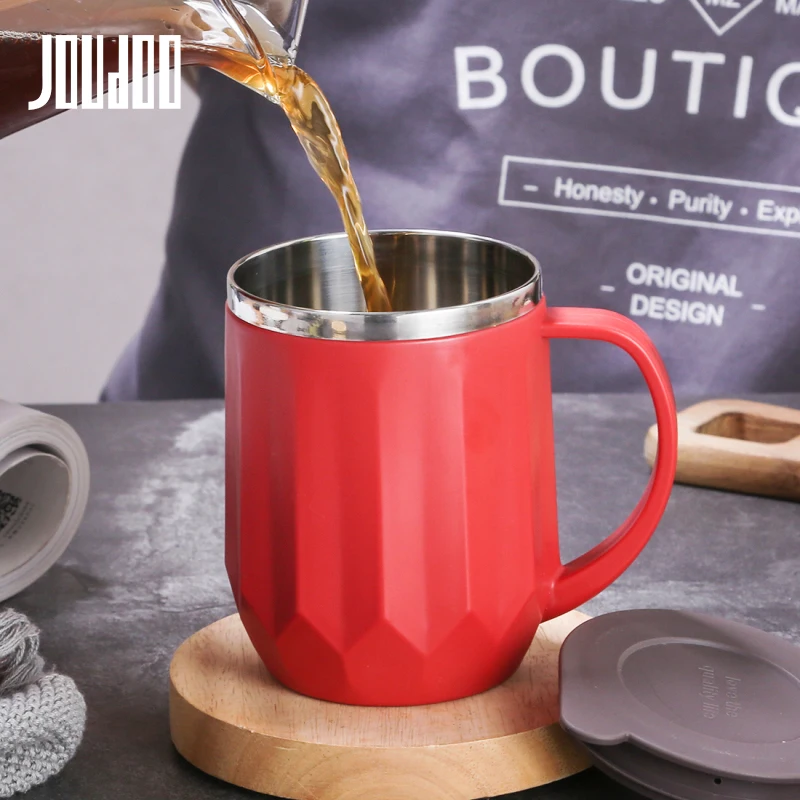 Кофейные кружки JOUDOO 400 мл термос нержавеющая сталь бутылка для воды чашки посуда