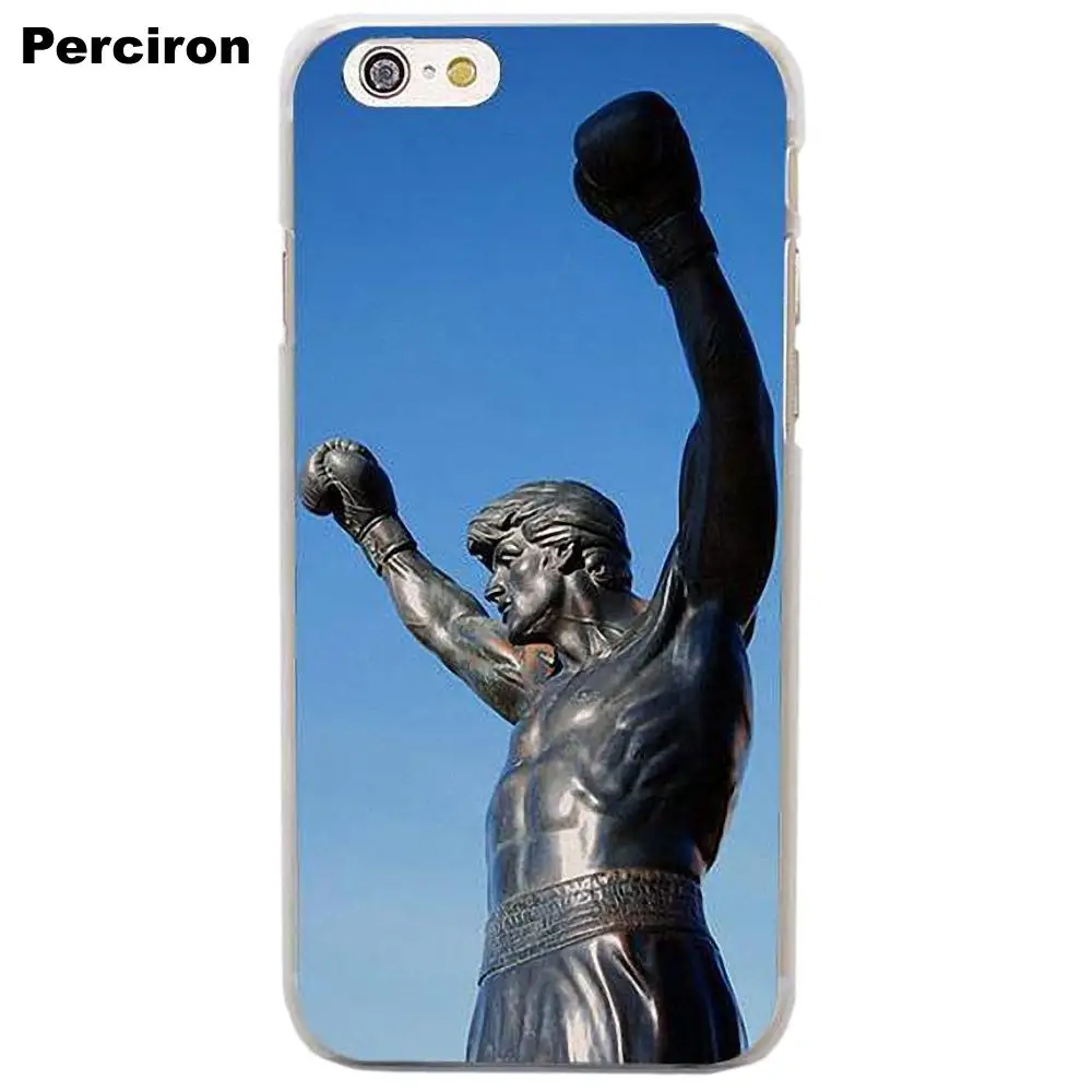 Perciron Rocky Balboa боксерский рисунок дизайн для Apple iPhone X 4 4S 5 5C SE 6 6S 7 8 Plus LG G3 G4 G5 G6 K4 K7 K8 K10
