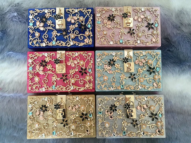 Женская вечерняя сумка-клатч из акриловой замши с вырезами алмазов | Багаж и