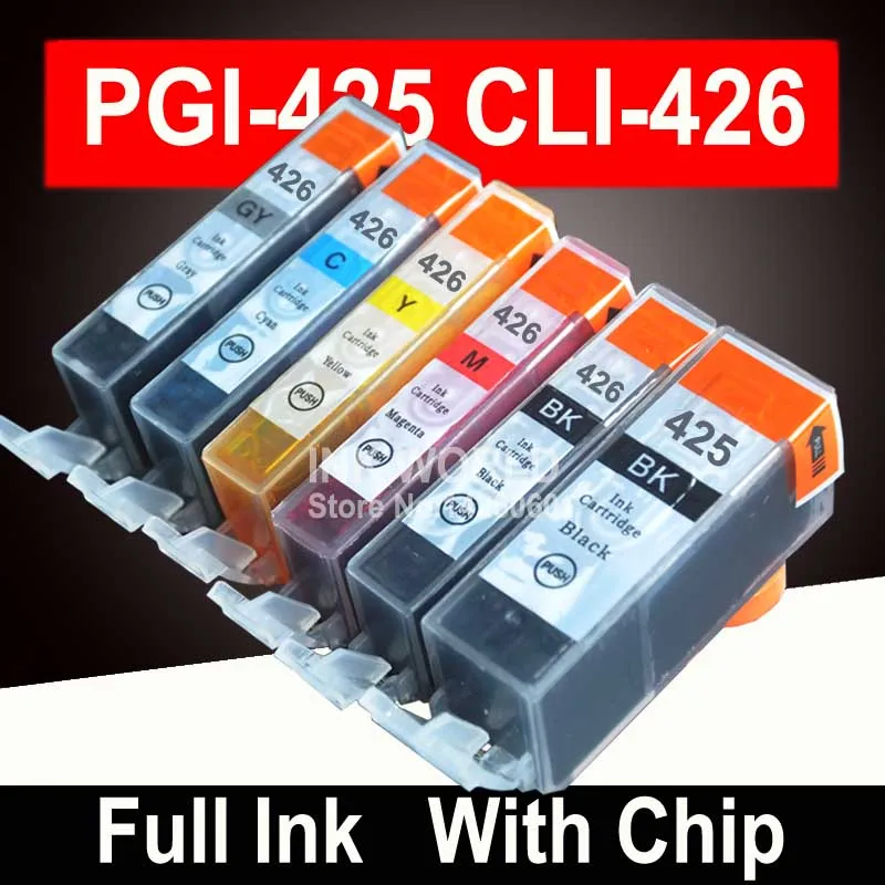 For Canon Pixma MG6140 MG6240 MG8140 MG8240 Printer Cartridge Ink PGI-425 CLI-426 PGI425 6C | Компьютеры и офис
