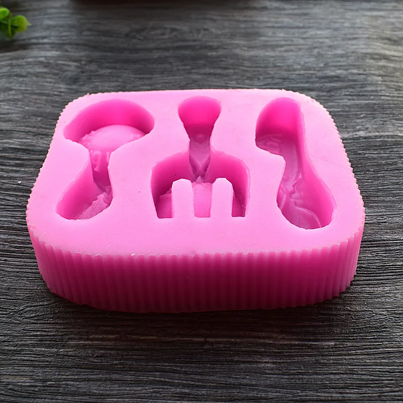 Knife / fork Spoon Silicone Mold Fondant Cake Decoration Polymer Clay Cookie Fudge Cabochon Candles Molds SQ17226 | Дом и сад