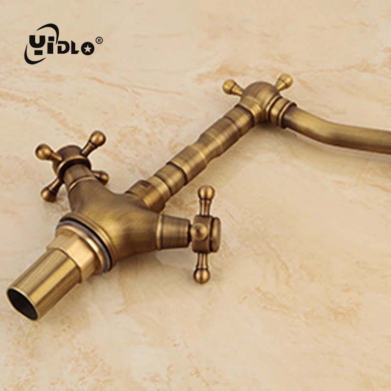 Антикварные смесители для раковины латунный кран холодной и горячей воды