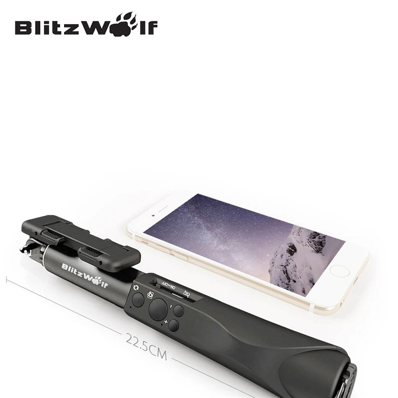 Blitzwolf Выдвижная Беспроводной Bluetooth Моноподы Монопод универсальный селфи палка