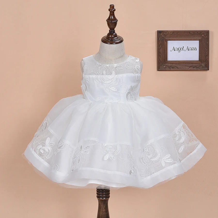 Платье-пачка для девочек на крестины высокое качество платья новорожденных