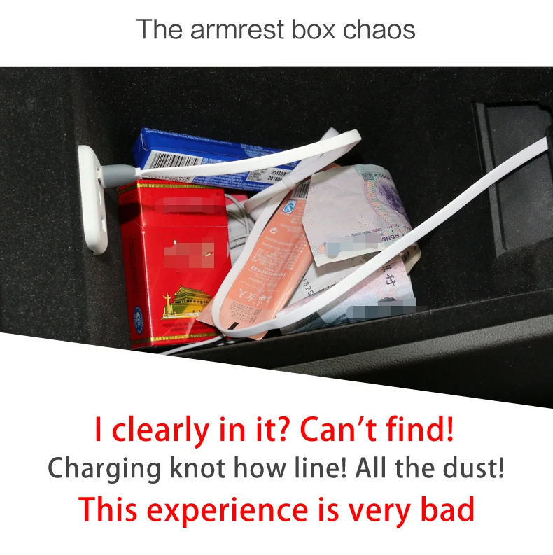

ZUNDUO Car Central Console Box For Subaru XV 2012 - 2017 Accessories Armrest Box Center Secondary Storage Container Organizers