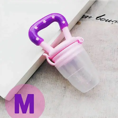 Pacifier Pink M Пищевая добавка для новорожденных, питатель для укуса, сока для младенцев, Nimbler, соска для фруктов, портативная бутылочка для кормления детей, фрукты, овощи, музыка Pac - Цвет: Pacifier Pink M