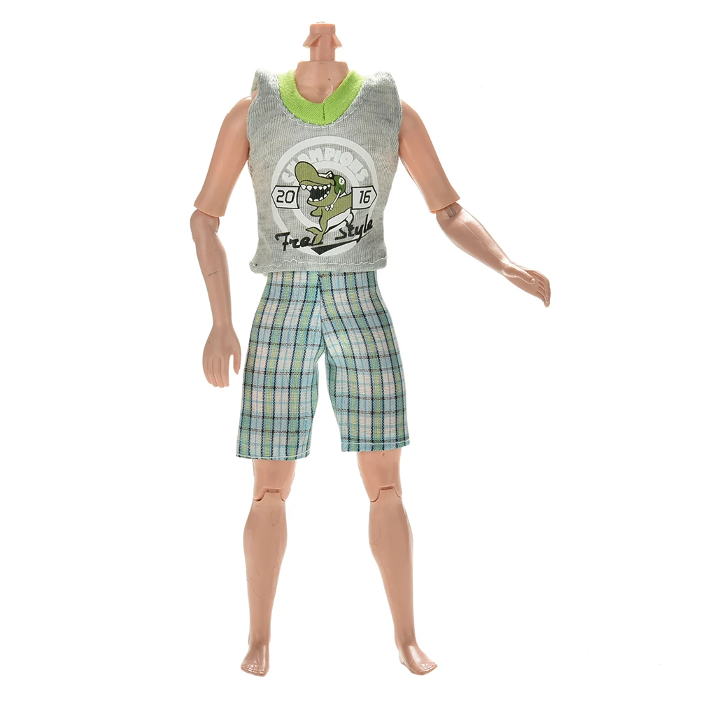 2 шт./компл. принц жилет на куклу Брюки пляжная одежда для мальчика куклы Кен |