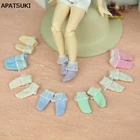 1 пара однотонных коротких носков для куклы Blythe, кружевные носочки для кукольного домика Blyth Licca, хлопковые носки для Барби 16, аксессуары для кукол