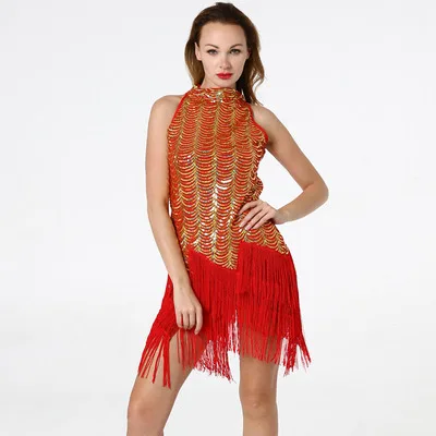 Для женщин со стразами Пикантная обувь с бахромой облегающее Клубное платье для