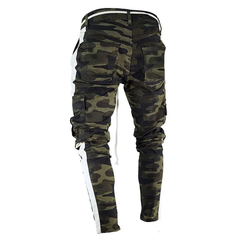 

iSurvivor 2021 Men Camouflage Jeans Pencil Pants Trousers Streetwear Sweatpants Hombre Male Casual Fashion Skinny Cargo Pants