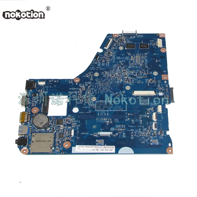 NOKOTION EA40-BM MB 488.4oc05.01m NBMGQ11008 NB.MGQ11.008 для acer aspire E1-410G материнская плата ноутбука SR1W3 N2930