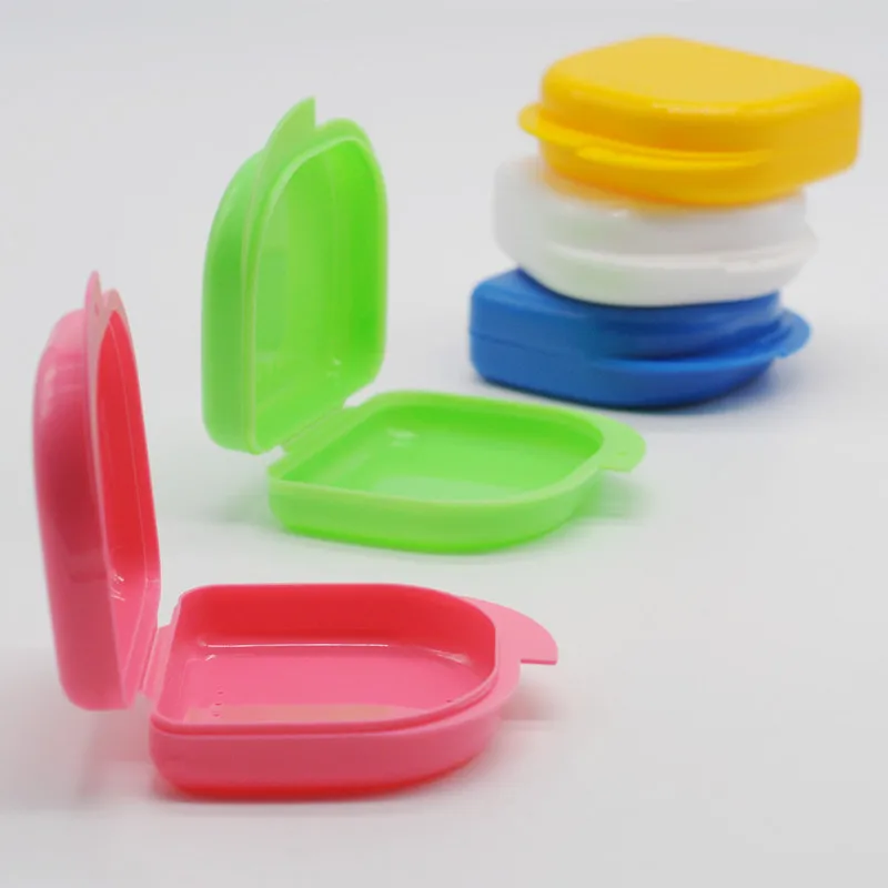 

Dentistry Denture Storage Case Box Retainer Mouth guard Container Muti Colors