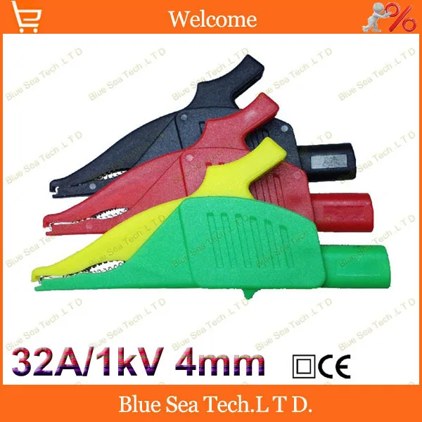 2 шт. пятицветный зажим типа крокодил с разъемом 4 мм из латуни + PA параметры 93