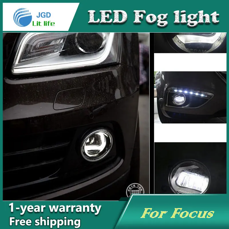 Супер белые светодиодные дневные ходовые огни чехол для Ford Focus 2005-2014 Drl световая