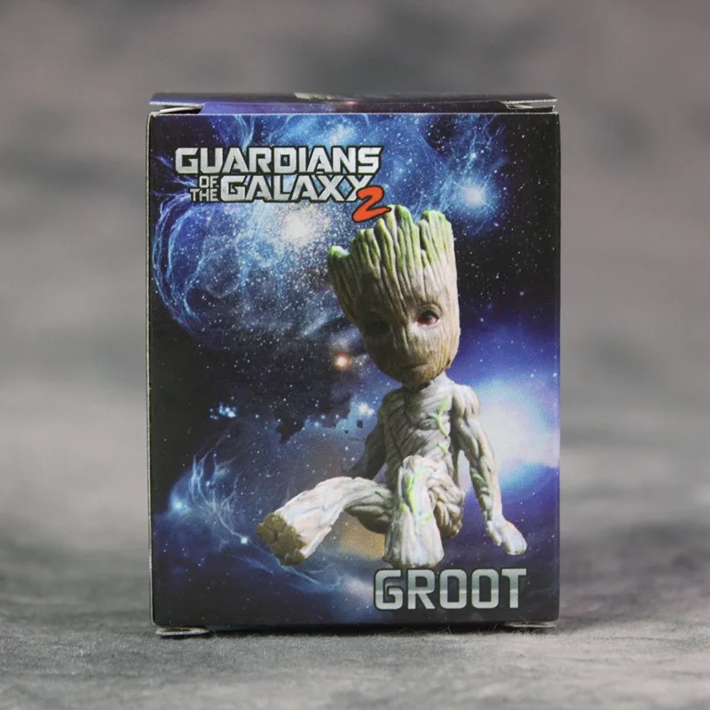 Новый хит! 6 см ребенок Groot дерево человек супергерой милая кукла ПВХ фигурка