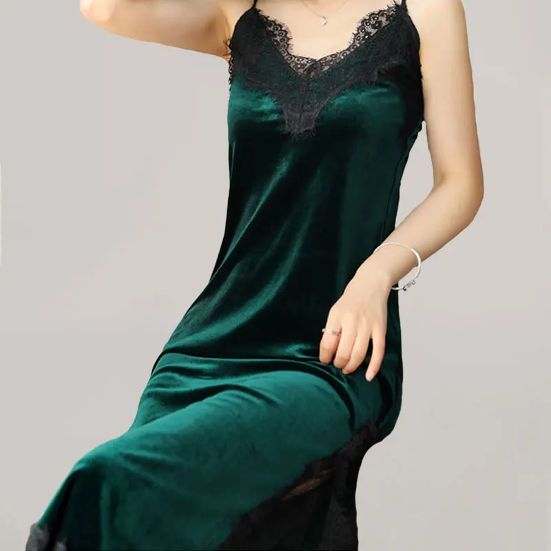 Прямая поставка одежда темно-зеленого цвета женское сексуальное платье с