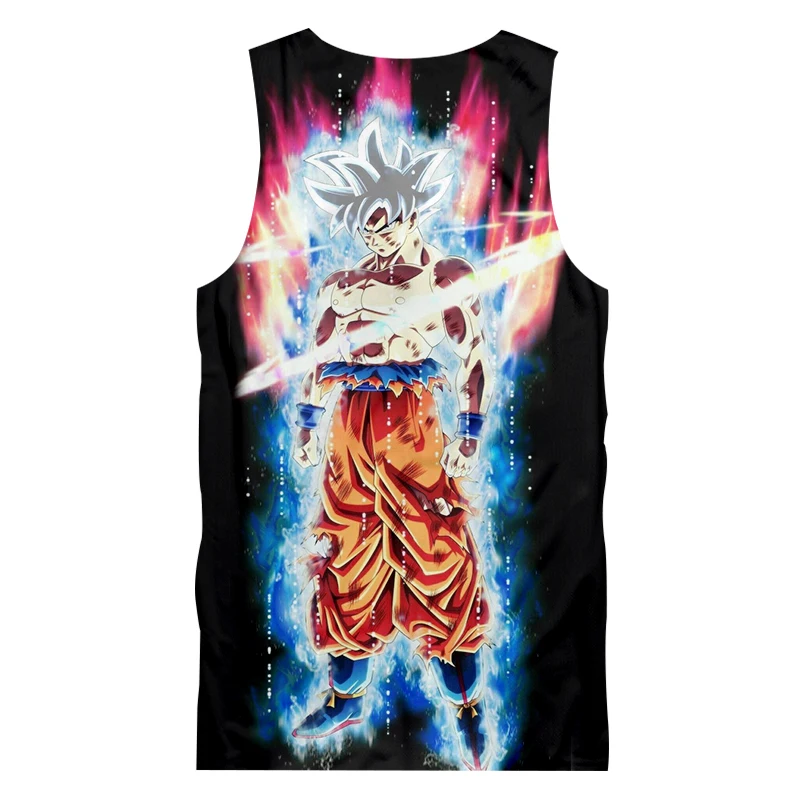 OGKB/Новое поступление, мужские Забавные топы с принтом Dragon Ball Z 3D на бретелях для мальчиков, хип-хоп, панк, без рукавов, для тренировок, фитнес-майка, дропшиппинг