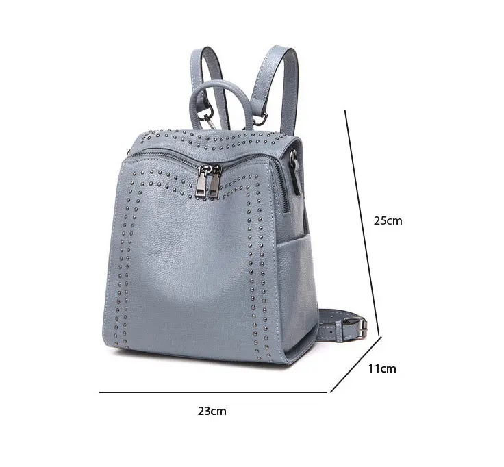 

Genuine Leather Women Backpacks Vintage Cowhide small backpacks for girls Pack Back knapsack Style Quality School Mini backpack
