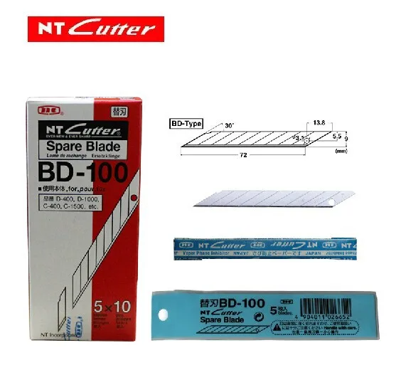 X50pcs резак NT запасная деталь для замены лезвия до минус 30 градусов, BD-100 для D-400 D-1000 C-400 C-1500