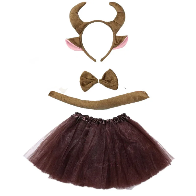 

Children Girl Animal Cosplay Headband Tutu Skirt Set Birthday Party Props Gift Christmas Halloween Costume for Kids Baby Shower